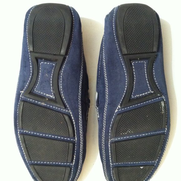 KENNETH COLE MENS PRE-OWNED BLUE LEATHER SUEDE SLIP-ON LOAFERS SIZE: 10M main image 5